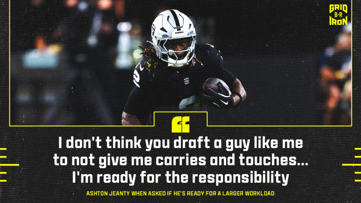 Ashton Jeanty, do Raiders, diz que você não "escolhe um cara como eu para não me dar oportunidades"