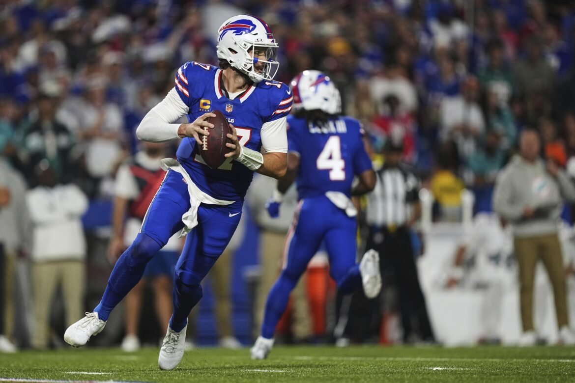 Josh Allen e James Cook Impressionam Fãs da NFL na Vitória Apertada dos Bills sobre Tua e os Dolphins