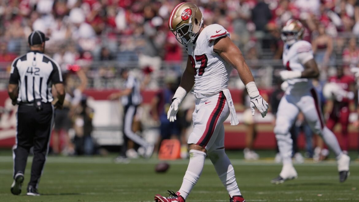Nick Bosa dos 49ers Passará por Exames de Lesão no Joelho Após Sair contra os Cardinals