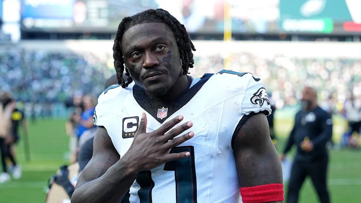 AJ Brown dos Eagles esclarece publicação viral nas redes sociais após vitória na Semana 4