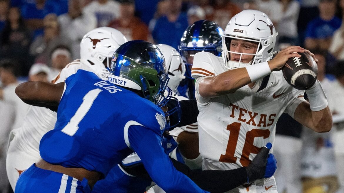 Arch Manning, Texas conquista vitória apesar de desempenho ruim