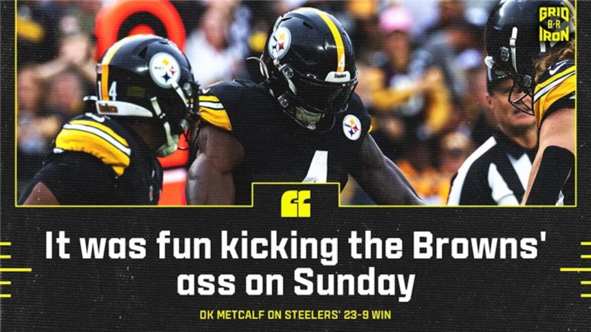 DK Metcalf dos Steelers Diz Que Foi 'Divertido Chutar o C* dos Browns' na Semana 6 da NFL