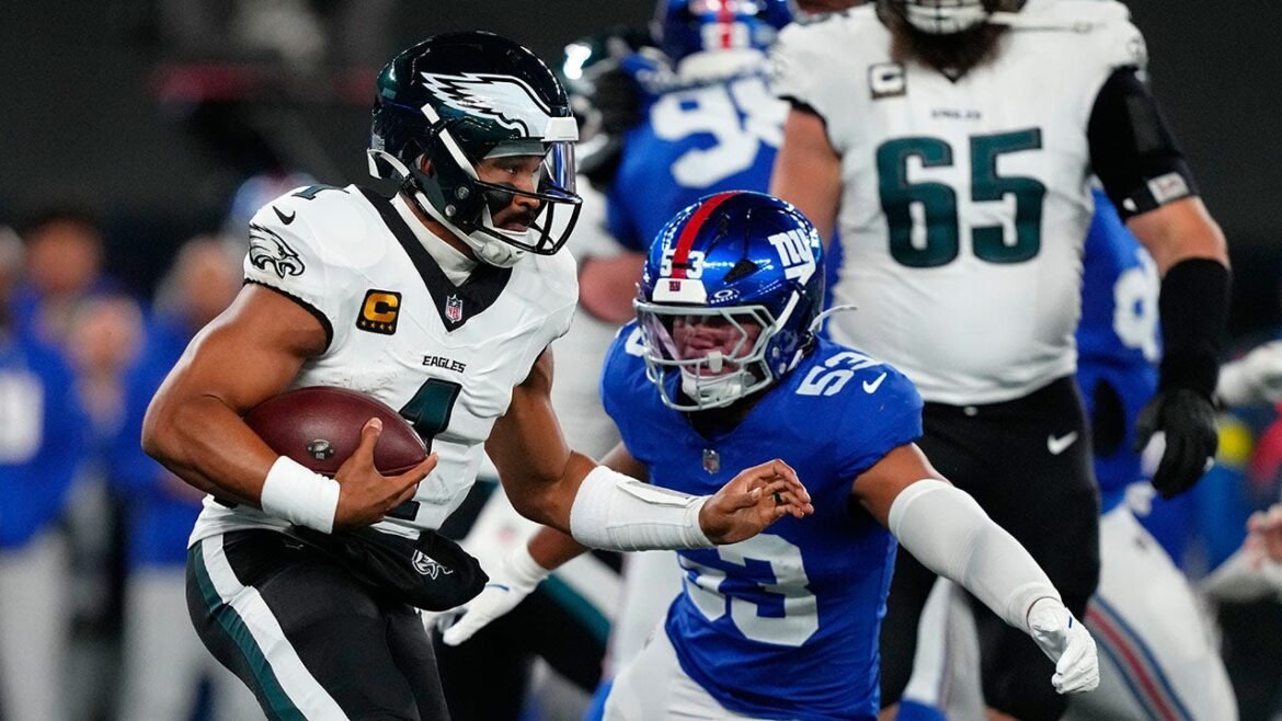 Gigantes surpreendem Eagles em meio a controvérsia sobre jogadas de tush push.