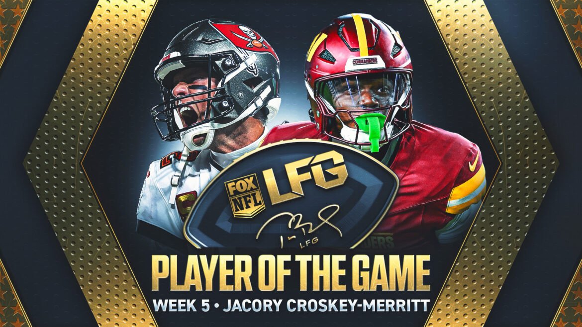 Jacory 'Bill' Croskey-Merritt Leva o Prêmio de Jogador do Jogo LFG contra os Chargers