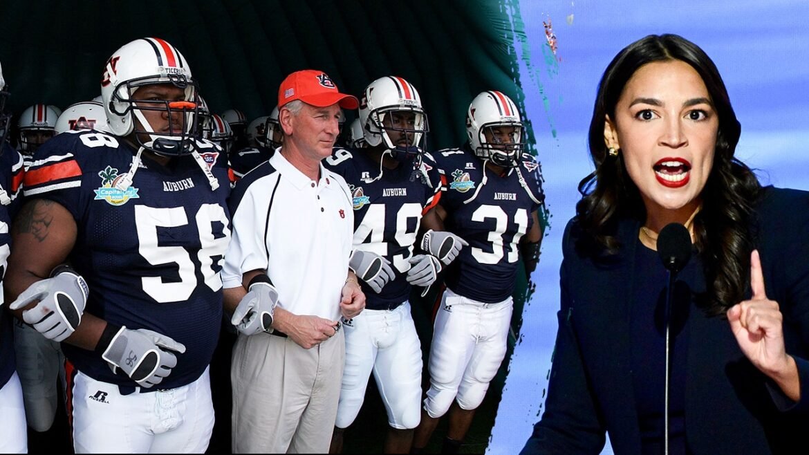 O ex-treinador Tuberville responde a AOC sobre comentários sobre jovens homens.