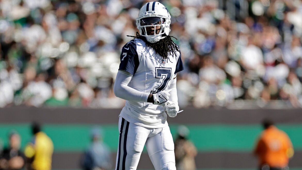 Trevon Diggs, dos Cowboys, sofre acidente em casa e está fora com concussão contra os Commanders.