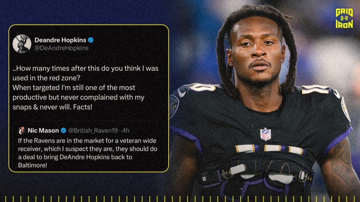 DeAndre Hopkins Ironiza os Ravens em Resposta a Postagem de Fã sobre a Agência Livre da NFL, 'Nunca Reclamei'